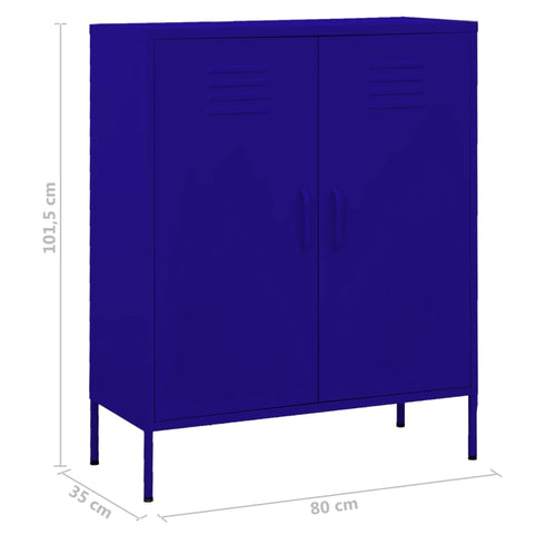 Lady Jillian -  Storage Cabinet Navy Blue 80x35x101,5 cm Steel - Model 3